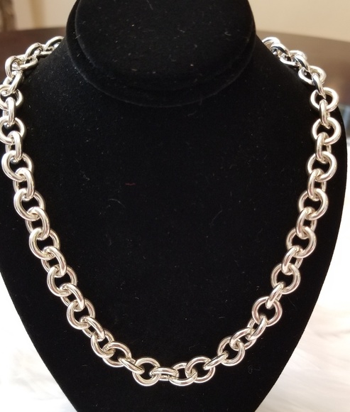 Tiffany Co Rolo Chain Necklace 9inch 